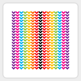 Love rainbow hearts pattern, version six Magnet